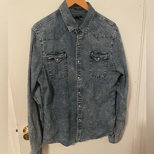 21Men button up shirt denim men’s large